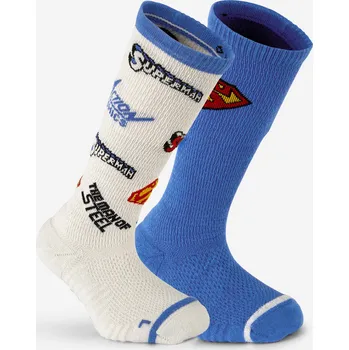 DECATHLON Dětské ponožky Superman 29/30 MODRÁ|ORANŽOVÁ|ČERNÁ|ŽLUTÁ