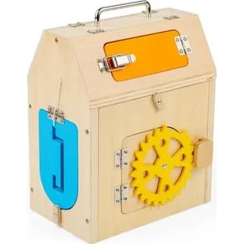 Hračka pro nejmenší Bigjigs Toys Activity board domeček