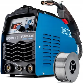 Svářečka INVERTOROVÁ SVÁŘEČKA MIGOMAT TIG IPOTOOLS FLUX-135 230V SADA S DRÁTEM 0.8MM
