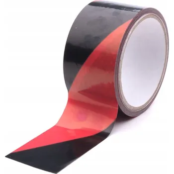 Podlahová lepicí páska červeno-černá 150mm x 33m