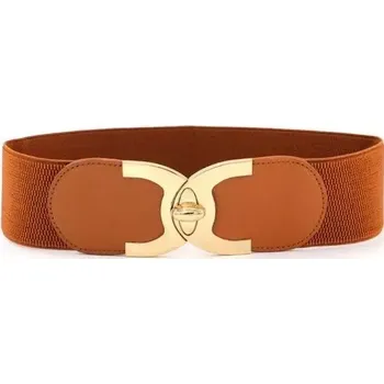 Opasek Dámský pásek na šaty s přezkou FlaG Hnědý