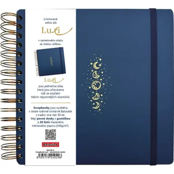 Fotoalbum Fotoalbum Luxi - 21 x 21 cm / námořnická modrá vesmír