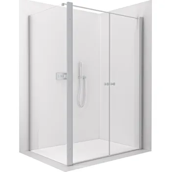 CERANO - Sprchový kout Antelo L - L/P - 6 mm - chrom, transparentní sklo - 104x70 cm - otočný
