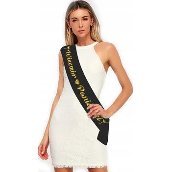 Party dekorace ŠERPA PRO ROZLUČKU SE SVOBODOU ŠERPY DEKORACE ZLATÁ BRIDE TO BE SATÉNOVÁ