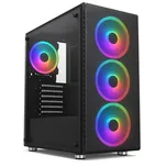 1stCOOL MiddleTower RAINBOW 4, 4xRGB fan, 650W 88+ ML-RAINBOW4-RGB-650 obsahuje zdroj
