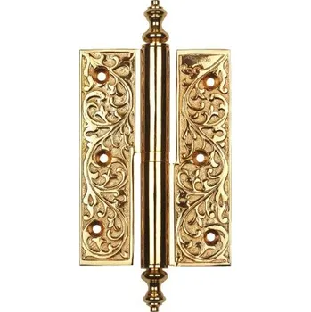 pant Dveřní pant Conchiglia s potahem 24k zlata Válec 16mm, tloušťka 4mm, délka 100mm