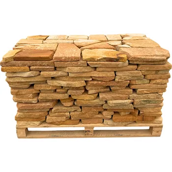 Přírodní kámen Přírodní štípaný pískovec dlažba LARA ANTIK tl. 40 mm, povrch omletý (tl. 40 mm, rozměr 10-40 cm - POVRCH ROVNÝ - ŘEZANÝ)