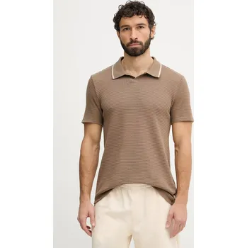 Pánské oblečení Guess polo mužské DARYL M6GP45.K3230 hnědá 84X, vel. M