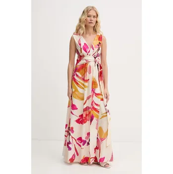 Dámské šaty Lola Casademunt letní šaty z viskózy MS2616016 béžová 01A, vel. L