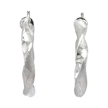 Náušnice Kruhové Náušnice z Bílého Zlata 7121720