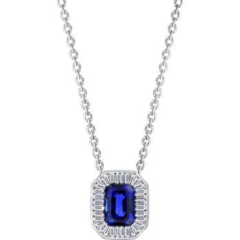 Přívěsek Zlatý Přívěsek se Safírem a Diamanty 2050133