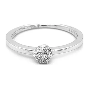 Prsten Zlatý Zásnubní Prsten s Diamanty 2010275