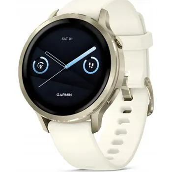 Chytré hodinky Garmin Venu 4 41 mm Krémové s silikonovým páskem