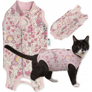 Obleček pro psa POOPERAČNÍ OBLEČEK pro kočky vel XL PRO PSA, ZÁSTĚRKA POHODLNÁ bavlna, KRÁLÍCI