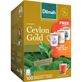 Čaj Čaj DILMAH Ceylon Gold / 100 ks + hrneček
