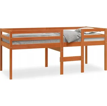 Postel Jednolůžková dřevěná postel VidaXL 90x190 cm, odstíny hnědé