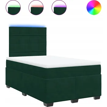 Postel Čalouněná jednolůžková postel VidaXL 120x190 cm, odstíny zelené