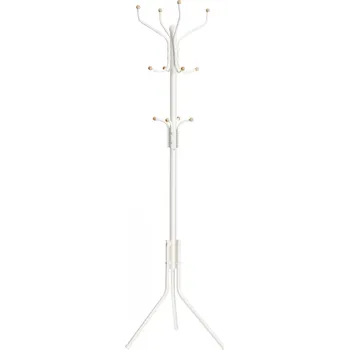 Věšák Songmicks Stojanový věšák klasický bílý 44 × 44 × 182 cm