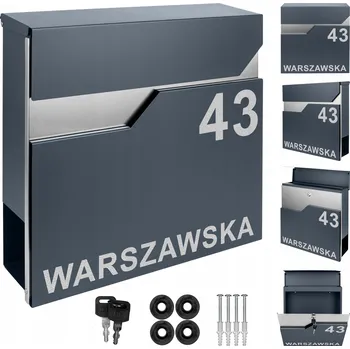 Poštovní schránka Poštovní schránka euroschránka s přihrádkou na noviny M-TEC šedá