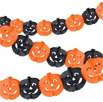 Halloweenská girlanda – dýně, 3 metry