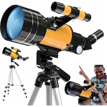 TELESKOP ASTRONOMICZNY EDUKAČNÍ POZOROVACÍ DALKOHLED VESMÍR 70MM/300MM