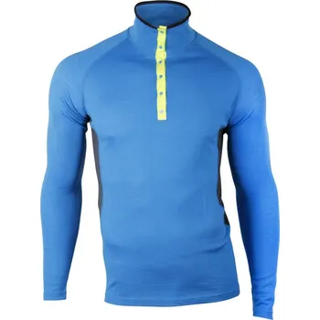 Běžecké oblečení Triko Bagheera Merino Top Polo 85815 pánské dl.r. blue/grey L