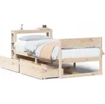 VidaXL Rám postele bez matrace, 90x190 cm, masivní borovicové dřevo