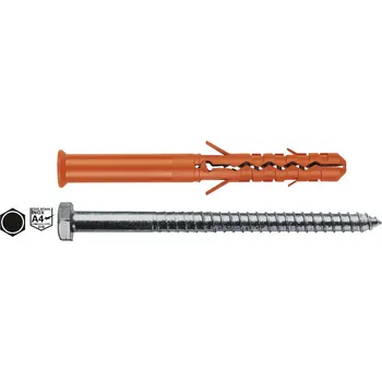 Hmoždinka MBR-SSr 10 x 100 nerez vrut 6-hran- konstrukční do betonu - hmoždinka nylonová mungo