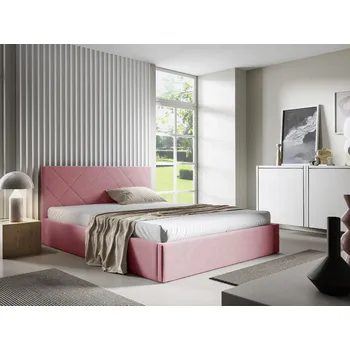 Postel Eka Čalouněná postel SARAH 90x200 cm Barva látky Trinity: (2307) Hnědá, Úložný prostor: Bez úložného prostoru