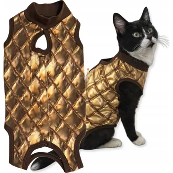 Obleček pro psa POOPERAČNÍ OBLEČEK pro kočky NEBO PSA, ZÁSTĚRKA POHODLNÁ bavlna, VZOR ROMBY