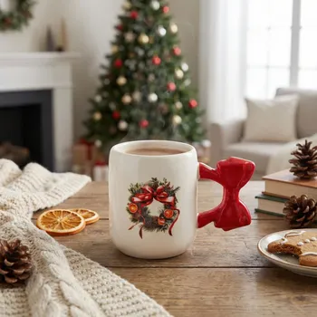 Porcelánový vánoční hrnek s ozdobným uchem ALTOM DESIGN WIANEK D 420 ml