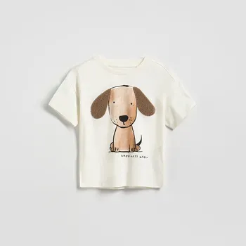 Chlapecké tričko Reserved - Tričko s potiskem - krémová - 954IX-01X - 954IX-01X-104