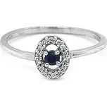 Zlatý Prsten se Safírem a Diamanty 2010604