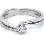 Zásnubní Prsten se Zirkonem z Bílého Zlata 7131549