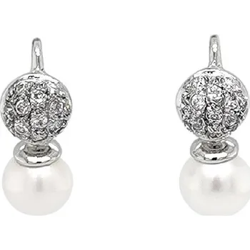 Náušnice Náušnice s Perlou z Bílého Zlata 7120318