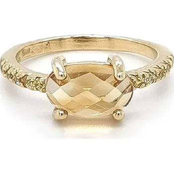 Prsten Zlatý Prsten s Citrínem 7130144