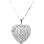 Přívěsek Srdce se Zirkony z Bílého Zlata 7151271