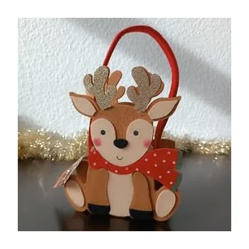 Vánoční dekorace LEVNO Vánoční košíček srneček Rozbalev(n)o
