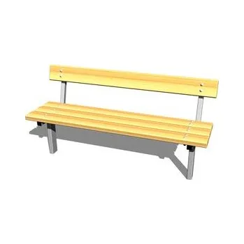 Zahradní lavice Lavička LA116KZnD (s opěradlem, k zabetonování)