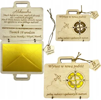 Obraz Dárek k narozeninám DŘEVĚNÁ KARTA GRAVÍROVÁNÍ personalizovaný kufr 1-99