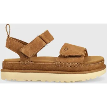 Dámské sandále Semišové sandály UGG Goldenstar 1136783.CHE hnědá 82X, EUR 36