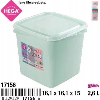 Dóza na potraviny Čtvercová dóza na svačinu 2,6 l 1 Ks