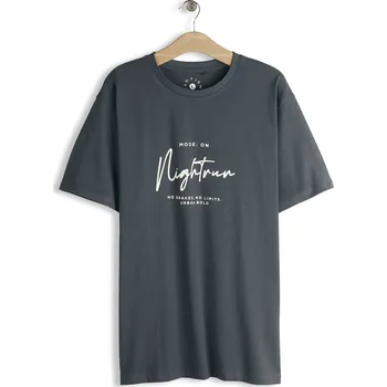 Pánské oblečení GATE Bavlněné triko s nápisem XXL 126-0236/871