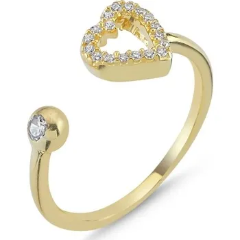 Prsten Olivie Stříbrný prsten SRDCE GOLD 5568 Ag 925; ≤1,8 g.