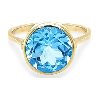 Prsten Zlatý Prsten s Modrým Kamenem 7130519