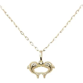 Přívěsek Zlatý Přívěsek Srdce s Delfíny 7150681