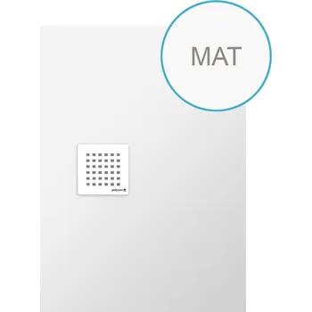 Sprchová vanička POLYSAN FLEXIA vanička z litého mramoru s možností úpravy rozměru, 100x100cm, bílá mat (71552MAT)