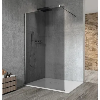 GELCO VARIO CHROME jednodílná sprchová zástěna k instalaci ke stěně, kouřové sklo, 700 mm (GX1370GX1010)