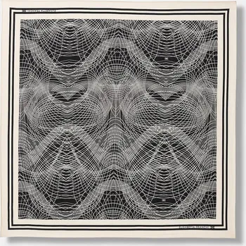 Šátek Elisabetta Franchi malý šátek ženský hedvábný FO17F62E2 hnědá 84X, vel. ONE SIZE