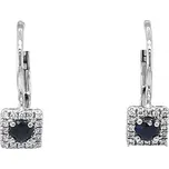 Zlaté náušnice se safíry a diamanty 2020545